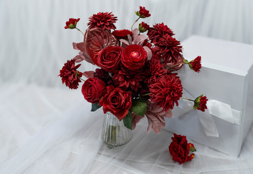 Crimson Romance Bridal Bouquet